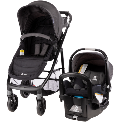 Diono Quantum4 3-in-1 Travel System with LiteClik30 R SafePlus Infant Car Seat and Base