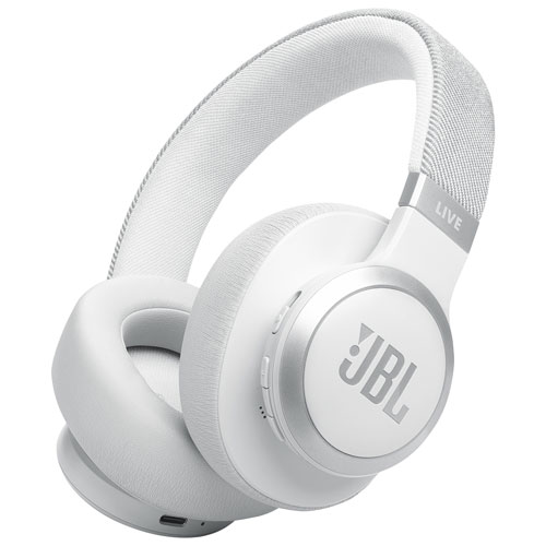 Casque d'écoute Bluetooth à suppression du bruit Live 770NC de JBL - Blanc