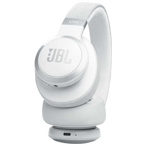 Casque d'écoute Bluetooth à suppression du bruit Live 770NC de JBL - Blanc