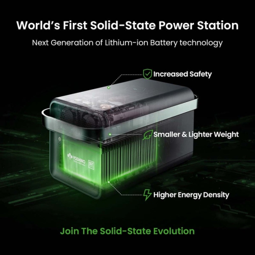 Yoshino B2000 SST Portable Power Station - 1,326Wh Capacity and 2,000W Output