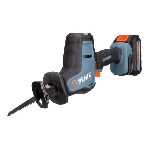 SENIX  X2 20 Volt Max* 7/8” Compact Reciprocating Saw Power Tool Set, Variable Speed, 3000 Spm Max, Tool-Less Blade Clamp, 3-Mode Led Light, Battery & Charger Included (Psrx2-M2) This works very well, and it was very easy to set up and charge for the first use