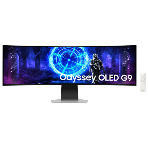 Samsung Odyssey G9 49" QHD 240Hz 0.03ms GTG Curved OLED G-Sync/FreeSync Gaming Monitor - Silver