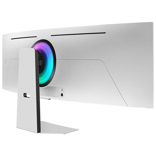 Moniteur de jeu G-Sync/FreeSync DELO incurvé QHD 240 Hz 49 po Odyssey G9 de Samsung avec temps de réponse de 0,03 ms gris à gris - Argenté
