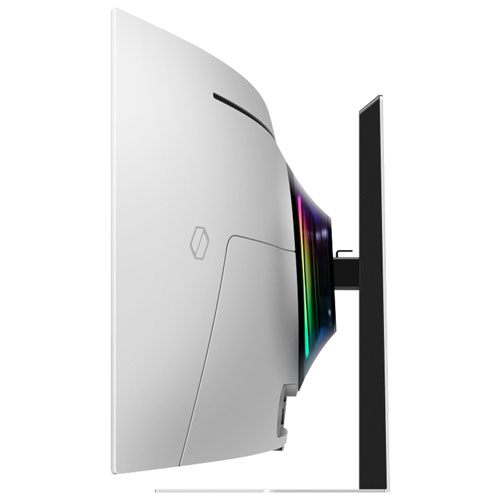 Moniteur de jeu G-Sync/FreeSync DELO incurvé QHD 240 Hz 49 po Odyssey G9 de Samsung avec temps de réponse de 0,03 ms gris à gris - Argenté