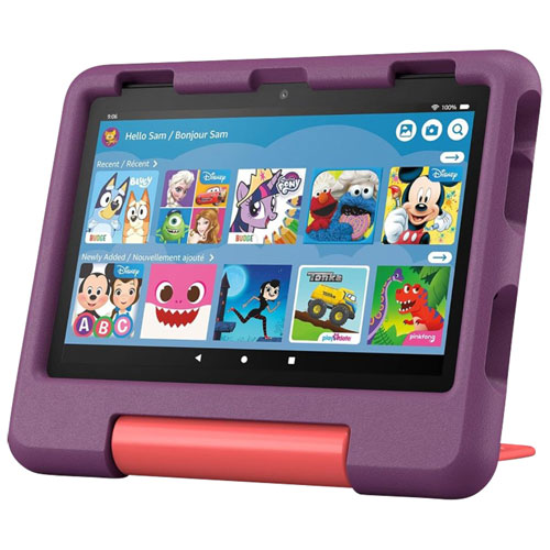 Amazon Fire HD 8 Kids 8" 32GB FireOS Tablet with Kid-Proof Case - Grape