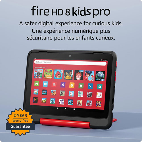 Tablette 8 po 32 Go FireOS Fire HD 8 Kids Pro d'Amazon avec étui mince à l'épreuve des enfants - Marvel Avengers