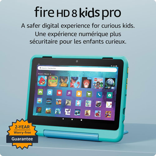 Tablette 8 po 32 Go FireOS Fire HD 8 Kids Pro d'Amazon avec étui mince à l'épreuve des enfants - Sarcelle