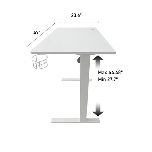 Ljubljana 47" Electric Height Adjustable Standing Desk Standing Desk - White