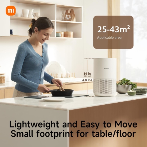 Le purificateur d'air compact Xiaomi mi 4 avec filtre HEPA véritable à H13 3 étapes élimine 99,97 % des polluants, écran tactile DELO,ultrasilencieux