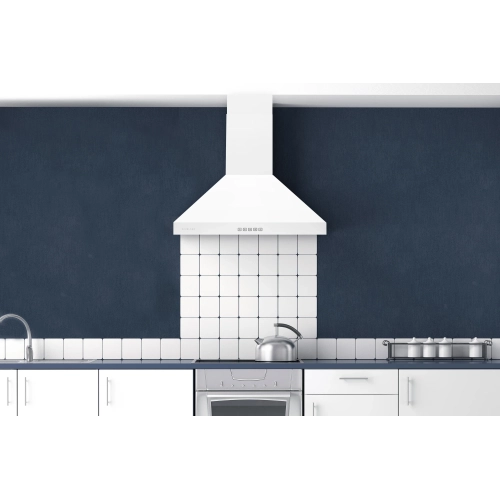 Hauslane | Pro 30-in Convertible Matte White Wall-Mounted Range Hood