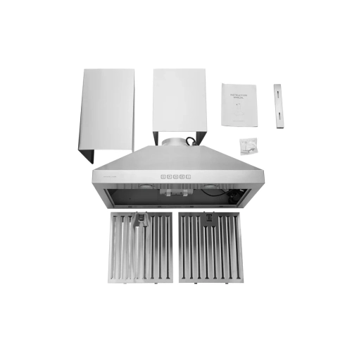 Hauslane | Pro 30-in Convertible Matte White Wall-Mounted Range Hood