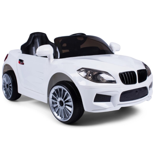 Zoom Buggeez 2024 BMW Style 12V Kids Ride On Car - White