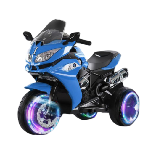 Moto jouet porteur électrique à 3 roues pour enfants 2024 R1200 6&nbsp;V de Zoom - Bleu