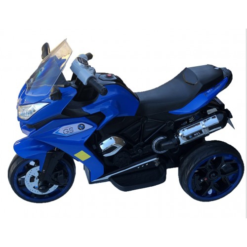Moto jouet porteur électrique à 3 roues pour enfants 2024 R1200 6 V de Zoom - Bleu