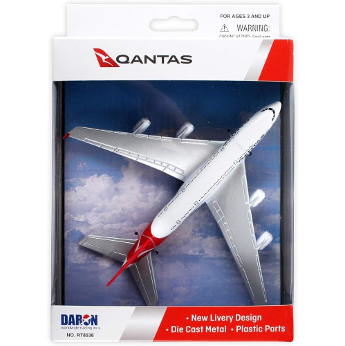 Le modèle réduit moulé sous pression du jouet Qantas Airbus A380 de Real Toys RT8538