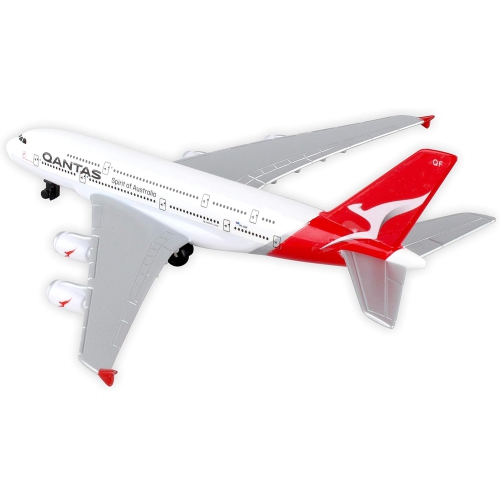 Le modèle réduit moulé sous pression du jouet Qantas Airbus A380 de Real Toys RT8538