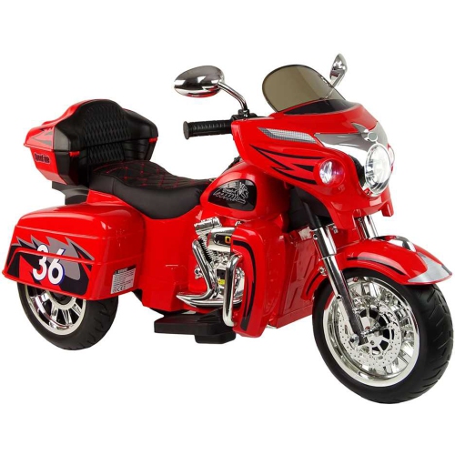 Moto porteur électrique à 3 roues R1800 12&nbsp;V 2024 de Zoom pour enfants - Rouge