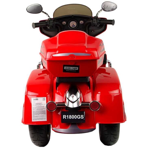 Moto porteur électrique à 3 roues R1800 12 V 2024 de Zoom pour enfants - Rouge