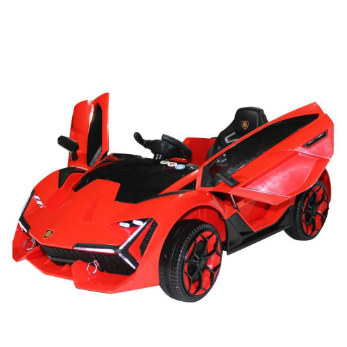 ZOOM BUGGEEZ  2024 Lamborghini Style Nel-603 12V One Seater Kids Ride On Car - In Red