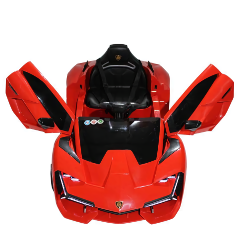 Zoom Buggeez 2024 Lamborghini Style NEL-603 12V One Seater Kids Ride On Car - Red