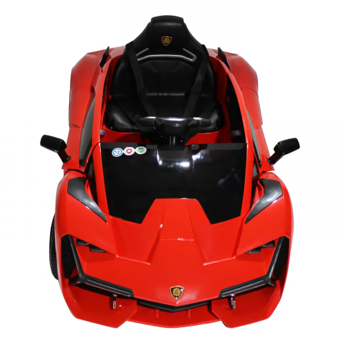 Zoom Buggeez 2024 Lamborghini Style NEL-603 12V One Seater Kids Ride On Car - Red