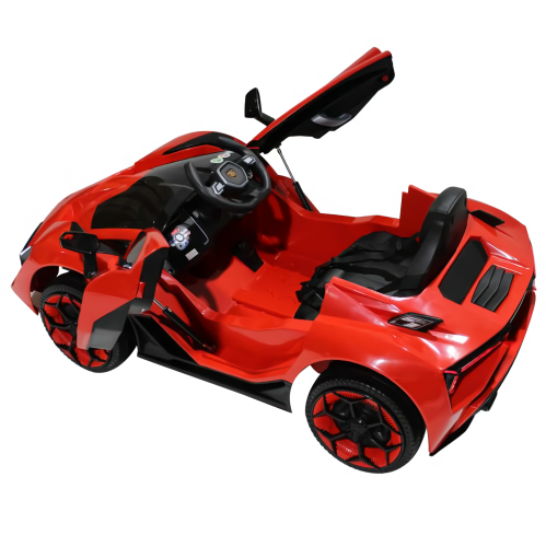 Zoom Buggeez 2024 Lamborghini Style NEL-603 12V One Seater Kids Ride On Car - Red