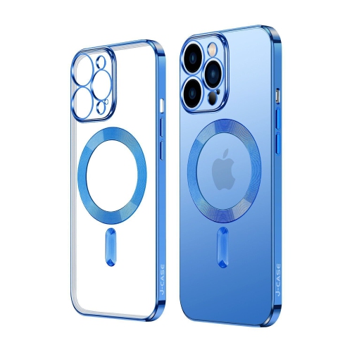 For Apple iPhone 16 Pro Max MagSafe Magnetic Case with HaloLock Shockproof Protective Electroplating Clear Cover - Blue