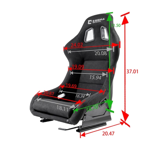 6 Grand siège baquet Sigma Sim Racing GTR