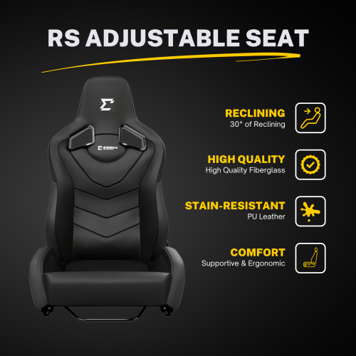 6 Sigma Sim Racing RS Adjustable Seat for SimRacing - Ergonomic, Customizable Racing Seat for Optimal Comfort