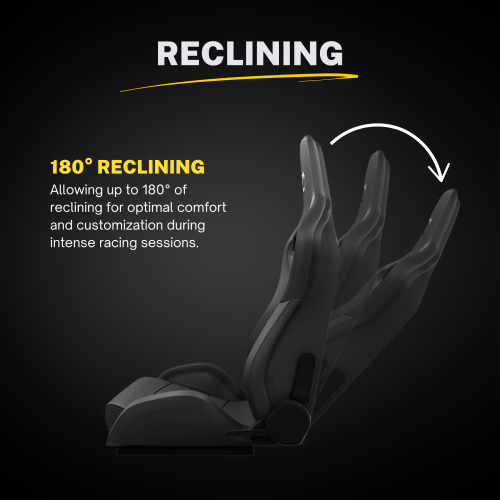 6 Sigma Sim Racing RS Adjustable Seat for SimRacing - Ergonomic, Customizable Racing Seat for Optimal Comfort