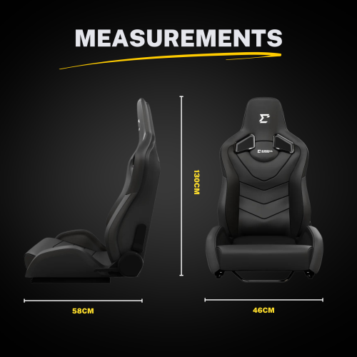 6 Sigma Sim Racing RS Adjustable Seat for SimRacing - Ergonomic, Customizable Racing Seat for Optimal Comfort