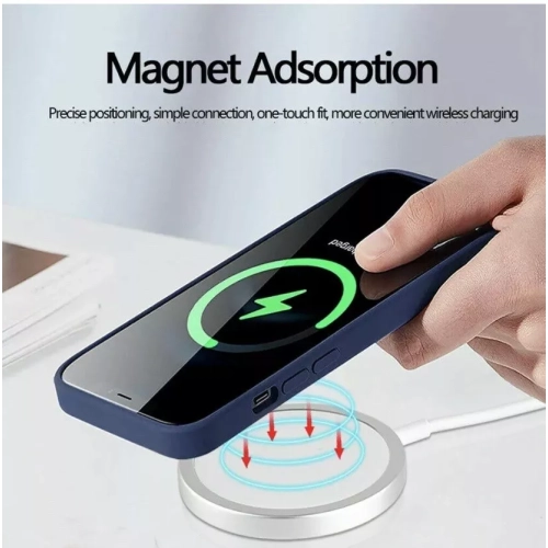 Pour iPhone 16 Pro Max d'Apple avec étui magnétique MagSafe et étui protecteur antichoc en silicone de HaloLock - Vert