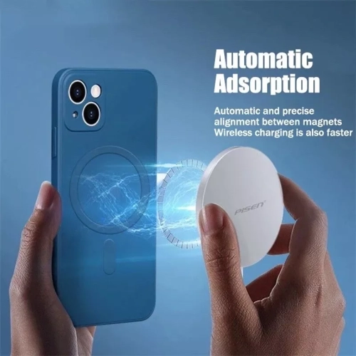 Pour iPhone 16 Pro d'Apple avec étui magnétique MagSafe et étui protecteur antichoc en silicone de HaloLock - Bleu