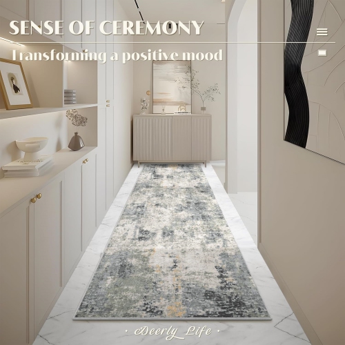 2' x 6' Laundry Room Rug Runner, Thin Runner Rugs for Hallway, Kitchen Runner Rug, Washable Runner Rug, Modern Abstract, Soft Carpet Runner for