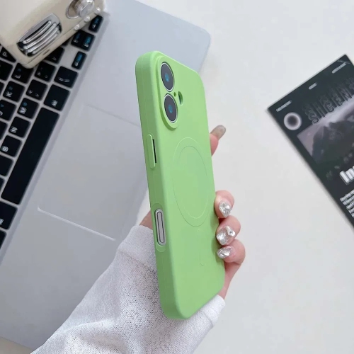 Pour Apple iPhone 16 avec étui magnétique MagSafe et étui protecteur antichoc en silicone de HaloLock - Vert