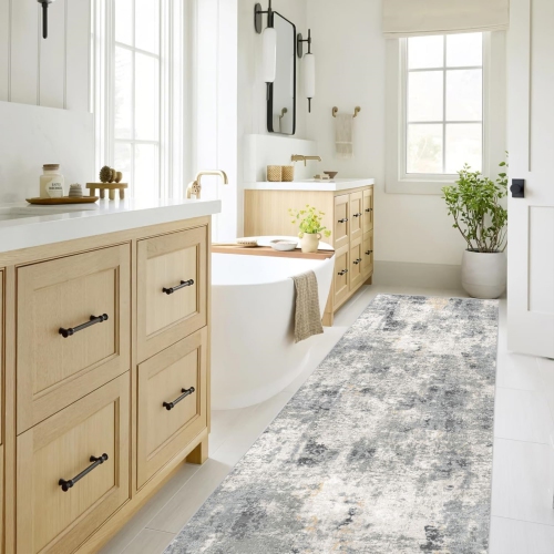 2' x 8' Laundry Room Rug Runner, Thin Runner Rugs for Hallway, Kitchen Runner Rug, Washable Runner Rug, Modern Abstract, Soft Carpet Runner for