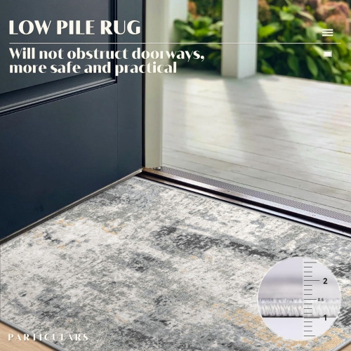 2' x 8' Laundry Room Rug Runner, Thin Runner Rugs for Hallway, Kitchen Runner Rug, Washable Runner Rug, Modern Abstract, Soft Carpet Runner for