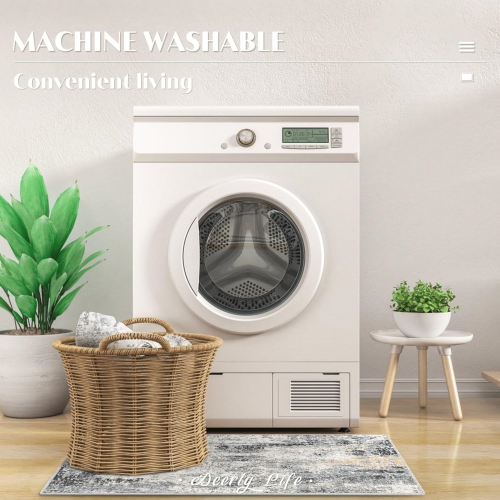 3' x 5' Washable Bedroom Rug Indoor Non-Slip, Modern Abstract Area Rug, Washable Bathroom Carpet for Front Door Entrance Kitchen Laundry Room Bath