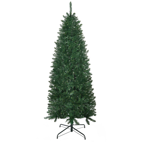 HOMCOM – Arbre de Noël artificiel 6&nbsp;pi, arbre de Noël avec support en métal et 583 branches, décorations des Fêtes, vert