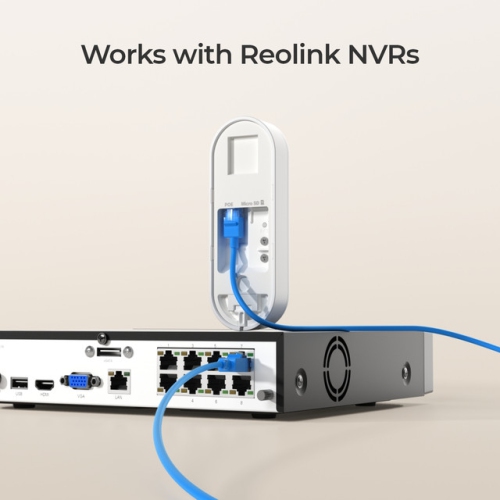 Reolink Smart Wired Doorbell with Chime, 2K HD Video, Power over Ethernet, Person Detection, Works with Reolink NVRs, White