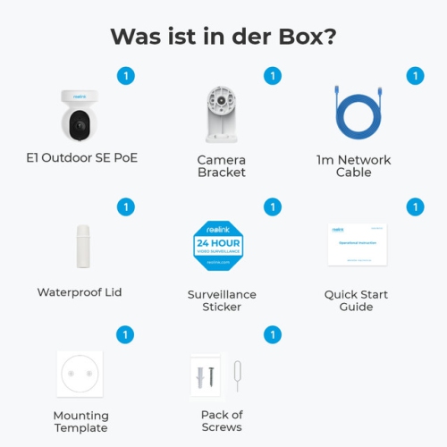 Caméra de surveillance PoE extérieure E1 Outdoor SE de Reolink - 8&nbsp;Mpx 4K avec suivi automatique à 360°, couverture à 360°, vision nocturne