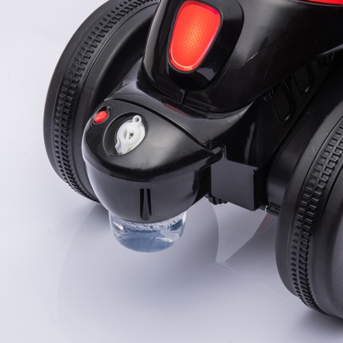 Qaba Electric Bike, Ride on Bubble Car, 3 Wheels 6V Battery Powered Electric Motorcycle for Kids with LED Headlight, Music, Pedal, for 2-5 Years,