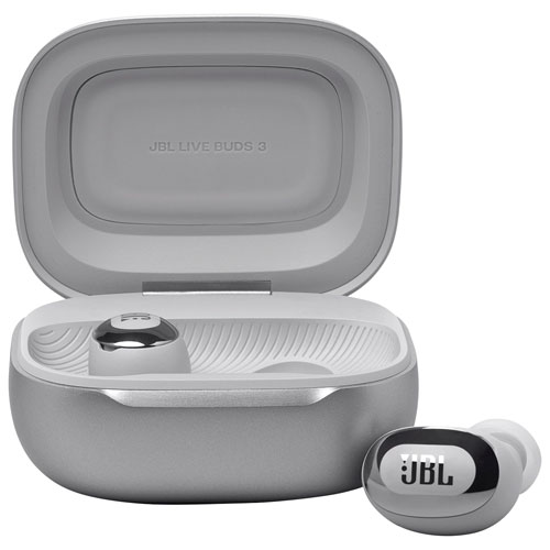 JBL Live Buds 3 In-Ear Noise Cancelling True Wireless Earbuds - Silver