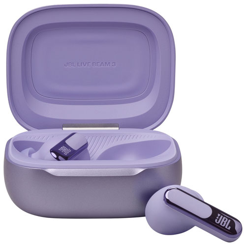 Écouteurs boutons 100 % sans fil à suppression du bruit Live Beam 3 de JBL - Violet