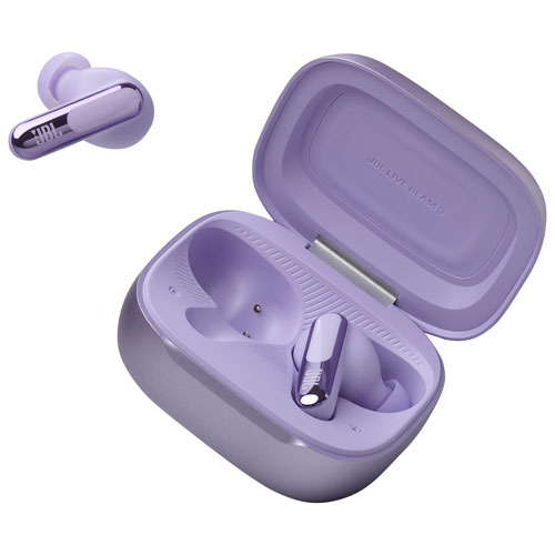 Écouteurs boutons 100 % sans fil à suppression du bruit Live Beam 3 de JBL - Violet