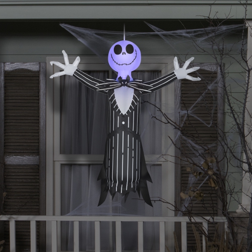 GEMMY INDUSTRIES Airblown® Inflatable Halloween-Hanging Jack Skellington w/Blinking Lights ©Disney 48"