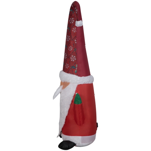 GEMMY INDUSTRIES Airblown® Inflatable-Mixed Media-Christmas Damask Tomten w/Curved Hat 60"