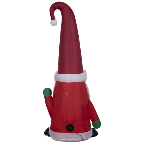GEMMY INDUSTRIES Airblown® Inflatable-Mixed Media-Christmas Damask Tomten w/Curved Hat 60"