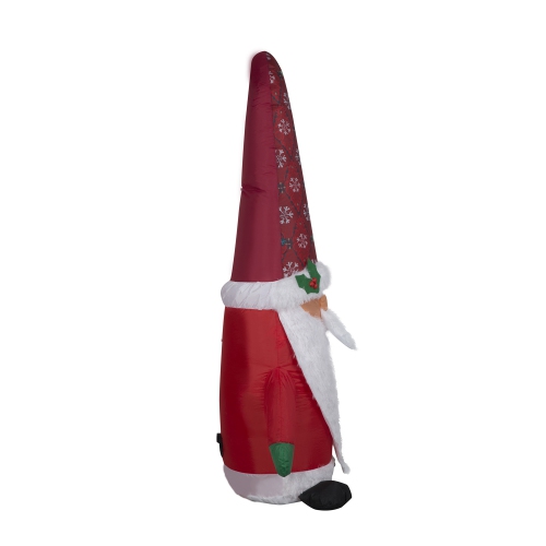 GEMMY INDUSTRIES Airblown® Inflatable-Mixed Media-Christmas Damask Tomten w/Curved Hat 60"