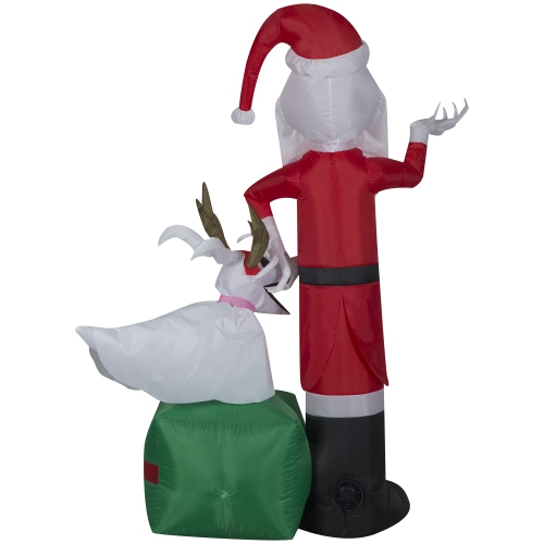 GEMMY INDUSTRIES Airblown® Inflatable Christmas-Jack Skellington and Zero w/Antlers-©Disney 60"